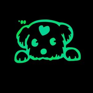 Puppy Glow In The Dark Wall Smooth Surface Sticker